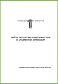 Política Institucional de  Acceso  Abierto de la Universidad de Extremadura. Aprobada en sesión de Consejo de Gobierno de 17 de junio de 2013.