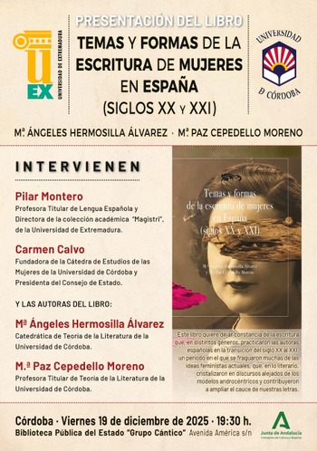 Presentación del libro "Temas y formas de la escritura de mujeres en España. Siglos XX y XXI"
